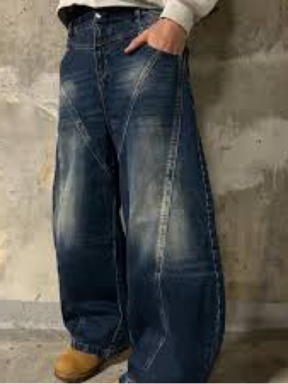 Source Unknown Wide-Leg Jeans in Dark Blue